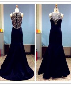 Halter Style Black Evening Gown for Prom at Darius Cordell