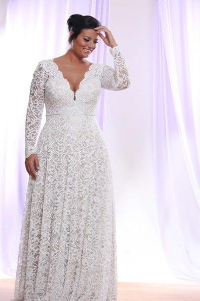 Plus size wedding dresses with sleeves from Darius Cordell