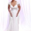 Cap Sleeve Plus Size Wedding Dress with beaded Lace Silk Tulle Skirt at Darius Cordell