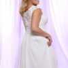 back of Soutage Lace Wedding Dress for Plus Size Brides at Darius Cordell