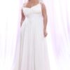 DariusCordell EmpireWaistPlusSizeBridalDreeseswithPearlLaceCapSleeves