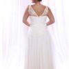 back of Sleeveless Plus Size Bridal Gown with Straps at Darius Cordell