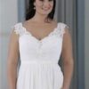 Empire Wiast Plus Size Chiffon Bridal Gown