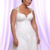 DariusCordell TullePlusSizeWeddingDresswithPearlsandSequinonLace