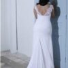 back of Lace Strap Plus Size Bridal Gown by Darius Cordell