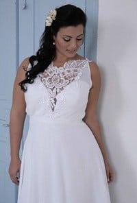 SleevelessIllusionNecklinePlusSizeBridalGownwithEmpireWaist DariusCordell