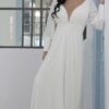 Long Sleeve Plus Size Bridal Gown with Empire Waist