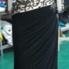 Black Long Sleeve Mother of the Bride Dress with Beded Bodice