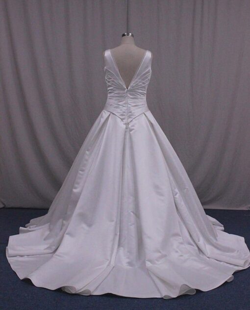 back of a plus size bridal gown