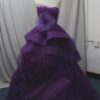 Strapless Purple Ball Gown with Tiered skirt