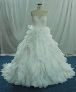 Gathers Wedding Ball Gown with Strapless Bust