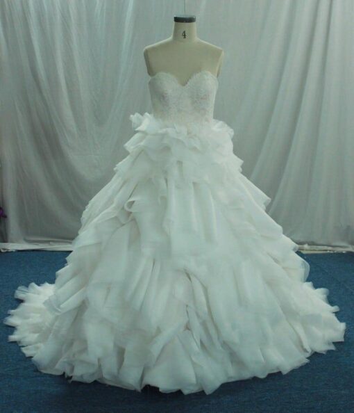 Gathers Wedding Ball Gown with Strapless Bust