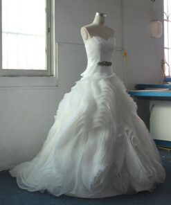 Organza Wedding Gown with Gathers