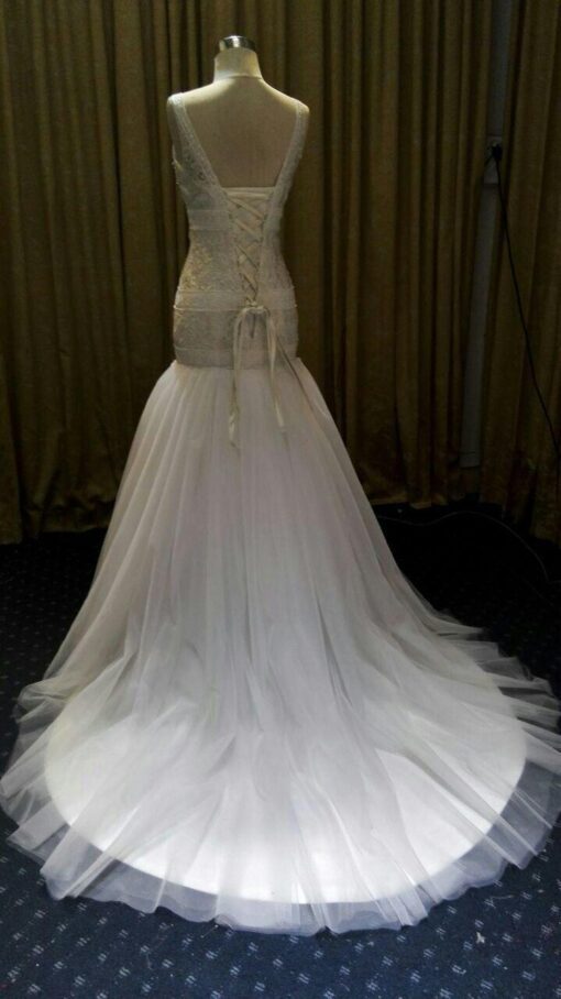 back of lace up wedding dress