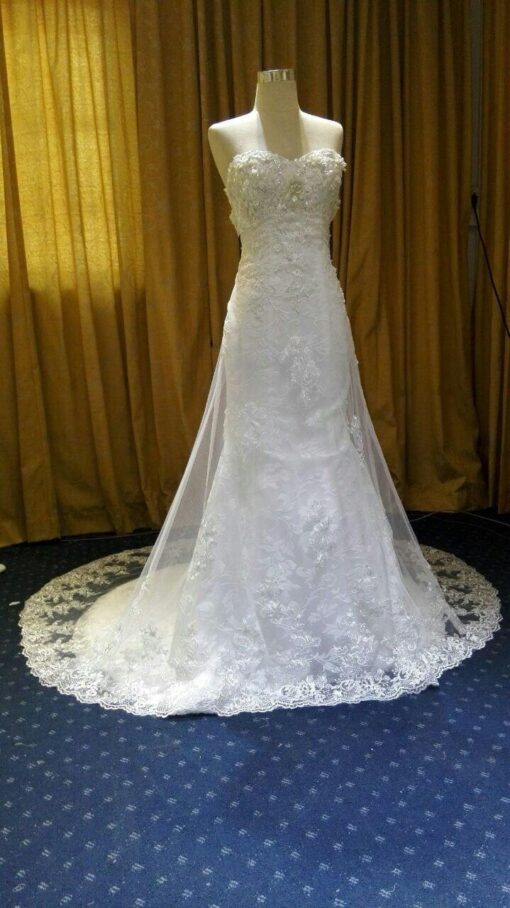 SimplelaceA lineWeddingDress