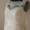 close Plus Size Wedding Dress with beaded lace and long sleeves