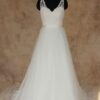 Plus Size Bridal Gown with sheer shoulder straps