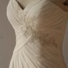 tightly ruched strapless wedding dress