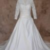 Plus Size Wedding Gown with Long Lace Sleeves