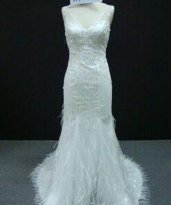 Designer Wedding Dress with Featherswedding dress with feathers