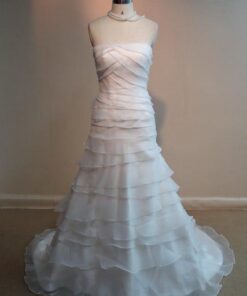 Style ebb15008-229 - Strapless Plus Size Wedding Gown with Tiers by Darius Cordell