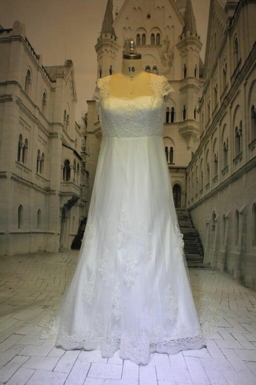 Plus Size Wedding Gown with Empire Waist