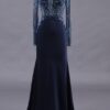 Long Sleeve Beaded Evening Dresses