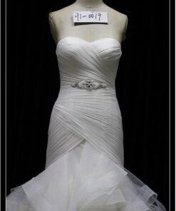 close ruched wedding dress