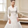 long sleeve Church Wedding Dresses for modest bride