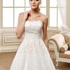 straplessa lineweddinggown