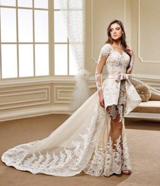 haute couture wedding gowns with long sleeves