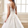 back of a ball gown wedding dresses with corset lace up