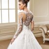 Beautiful beaded lace back with sheer long sleeves