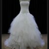 dropped waist wedding dress with strapless neckline