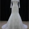 fit and flare long sleeve wedding dress