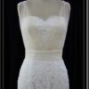 Darius Cordell close lace wedding dress with sheer shoulder straps