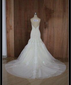 beautiful flayered wedding gown