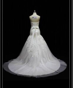 white shape gown