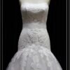 close chantilly lace wedding gown