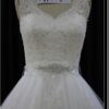 close lace ball gown wedding dress