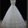 sleeveless lace ball gown wedding dress