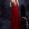 backless red evening gowns