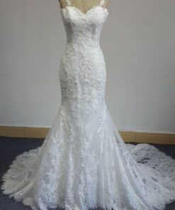 lace bridal gown with straps