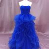 Blue ruffled formal ball gown from Darius Cordell