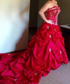 Style C2015-SYred - Plus Size Red Ball Gowns