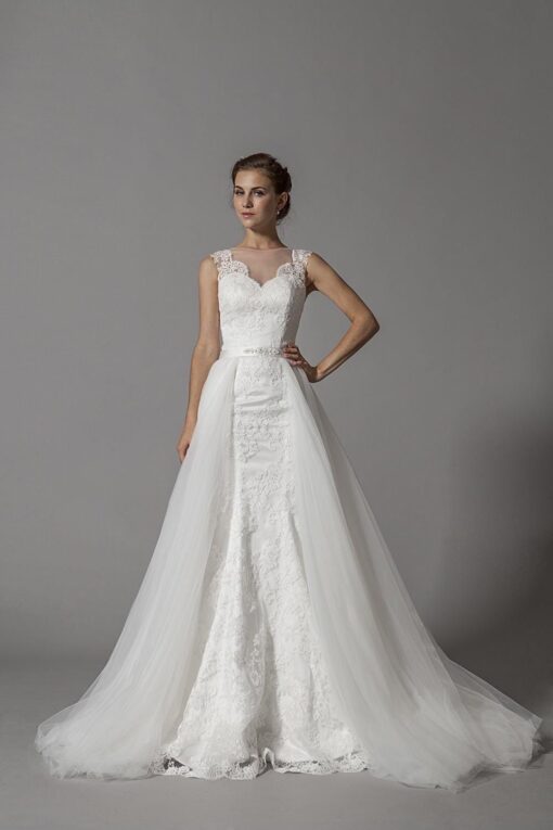 Style #401501285 Lace Wedding Dress with Detachable Train