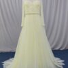 Plus Size Lace Wedding Dress with Long Sleeves