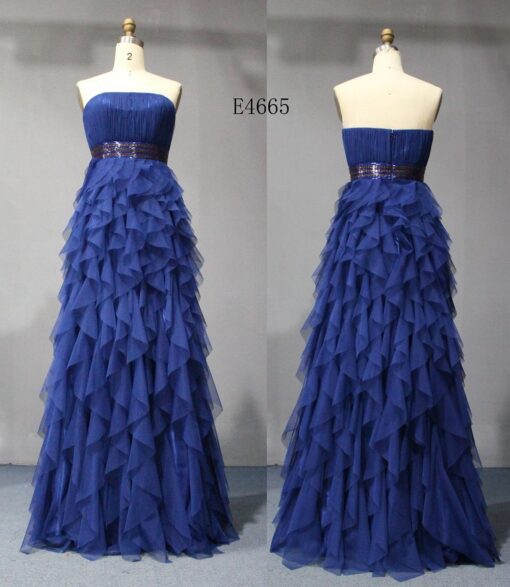 Style E4665 - Blue Empire Waist Ball Gown