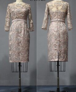 Long Sleeve Lace Cocktail Dresses for Mother of the Groom