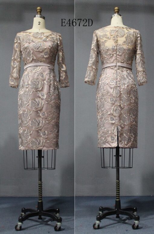 Long Sleeve Lace Cocktail Dresses for Mother of the Groom